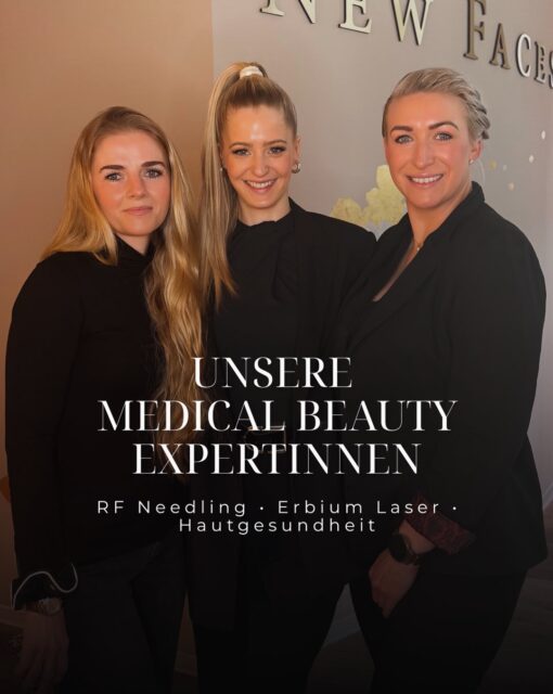 Drei Frauen. Ein Anspruch: Ergebnisse statt Versprechen. ✨

Medical Beauty bedeutet für uns mehr als moderne Geräte und schöne Vorher-Nachher-Bilder.

Hinter jeder Behandlung stehen Fachwissen, Erfahrung und ein geschulter Blick für Haut.

Mit RF Needling und Erbium Laser arbeiten wir gezielt an Themen wie Hautalterung, Aknenarben, Hautstruktur, Pigmentstörungen und Hautgesundheit - immer individuell auf deine Haut und deine Ziele abgestimmt.

Denn die wichtigste Frage ist nicht:

„Welches Gerät ist das beste?“

Sondern:

„Welche Behandlung ist die richtige für mich?“

Genau dabei begleiten wir euch. 🤍

Mit Wissen, Erfahrung und mit dem Anspruch, für jede Haut die beste Lösung zu finden.

Welches Hautthema würdest du gerne verbessern? ✨